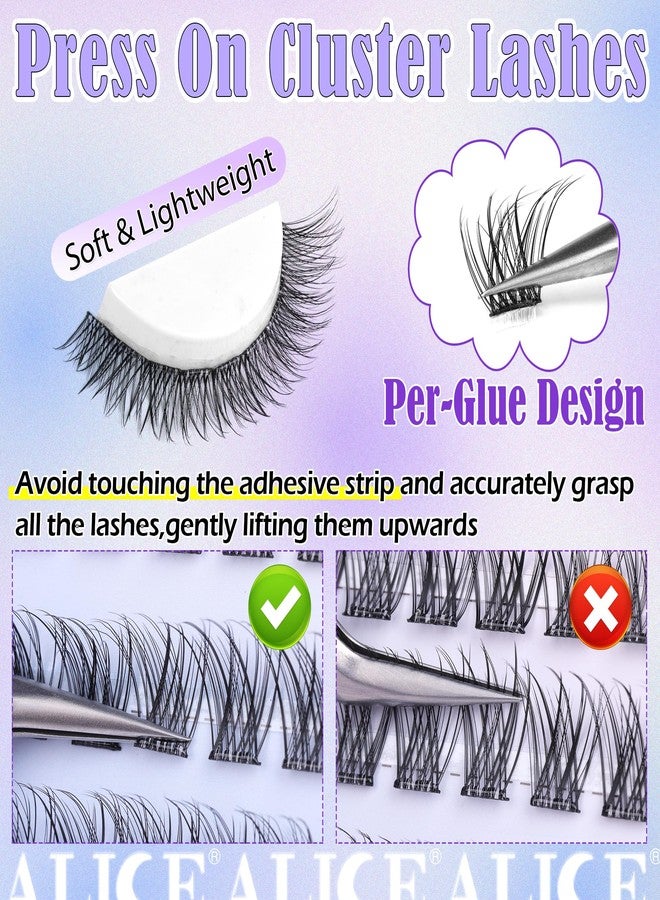 أليس رموش ذاتية اللصق قابلة لإعادة الاستخدام، طبيعية، سهلة التركيب، رموش خفيفة، لاصقة مسبقًا، 8-12 مم، 120 قطعة، تجعيد C، طقم تركيب رموش يمكنكِ تركيبه بنفسكِ، لا حاجة للغراء، من ALICE - Image 3